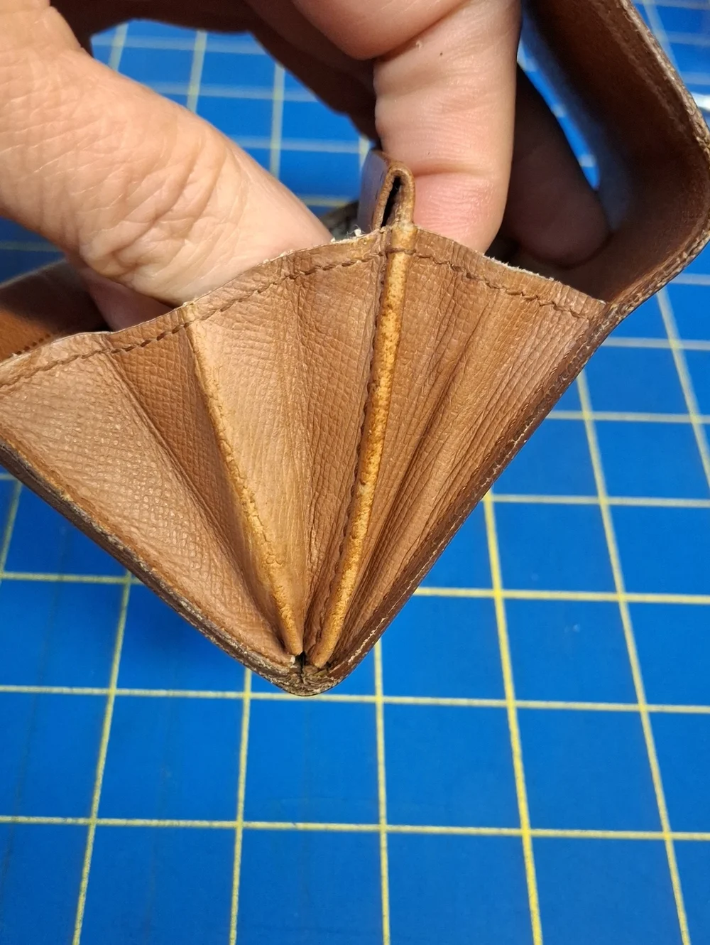 Louis Vuitton Brown Monogram Canvas Snap Wallet 3x4 Preloved